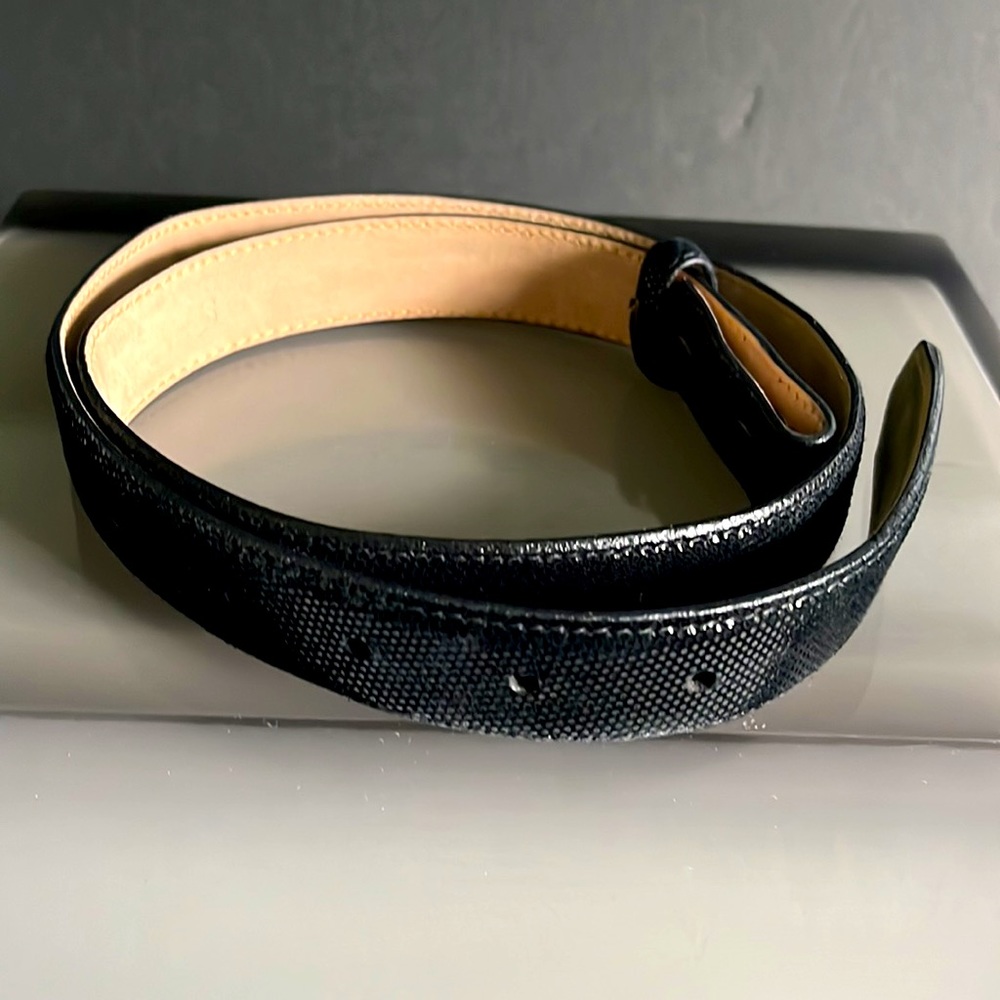 Judith Jack Men's Black Leather Belt